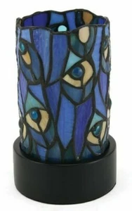 Kleine/Andenken Buntglas Paragon Einäscherung Urne mit LED - Pfau - Bild 1 von 2
