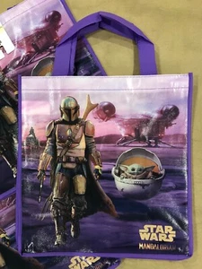 Star Wars The Mandalorian Baby Yoda Grogu purple recyclable tote bag, NEW w tags - Picture 1 of 1