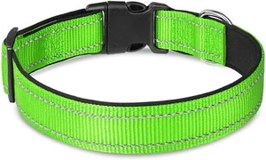 Collar reflectante para perro JOYTALE - Neopreno suave - Acolchado - Pequeño (30-40 cm) - Verde - Imagen 1 de 7