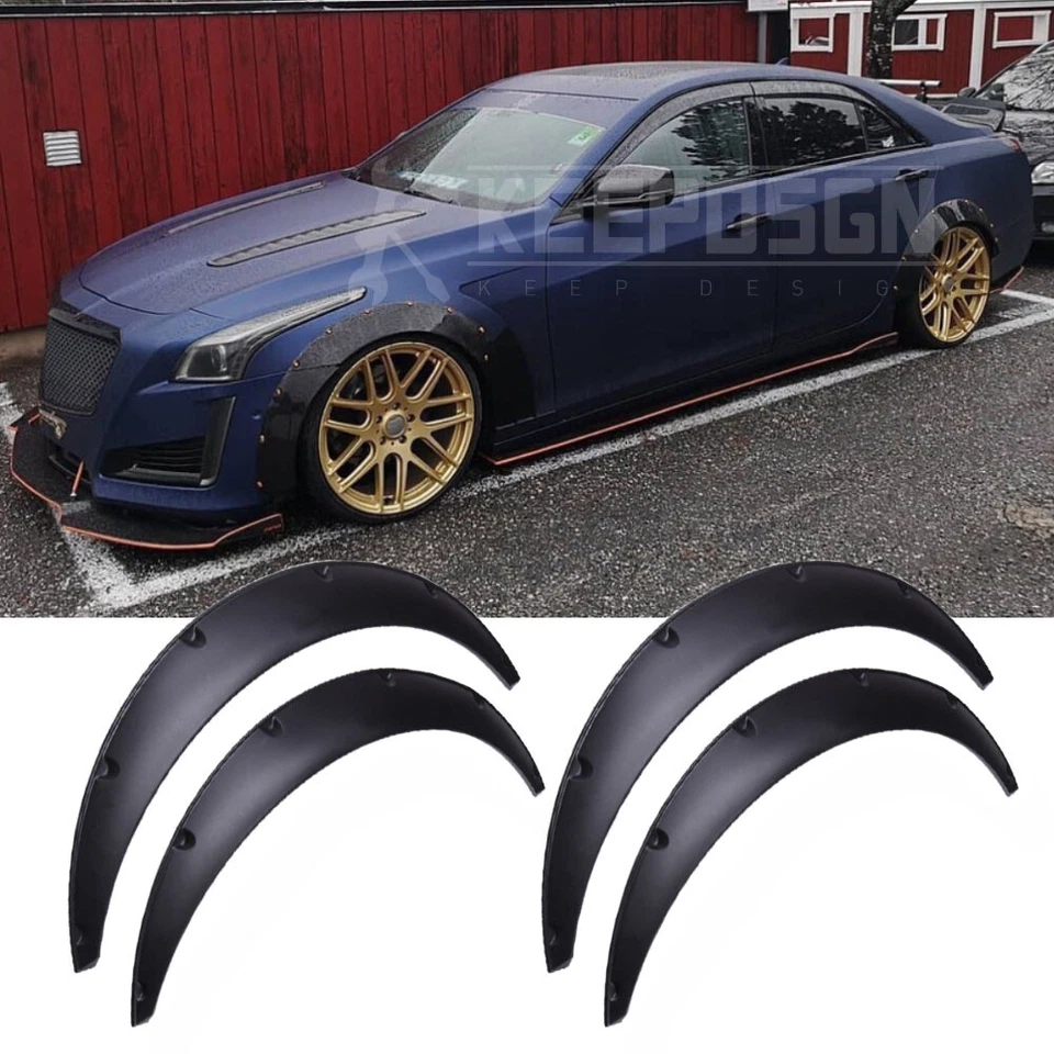 Arco de rueda de carrocería extra ancho acampanado guardabarros flexible 900 mm para Cadillac CTS-V V2 Foto 1 de 4