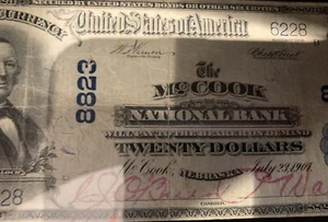 1902 $20 National McCOOK, NE Plain back PMG VF20 Nebraska 949978-3 - Picture 1 of 3