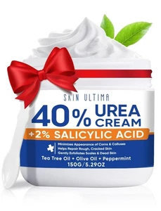Urea Cream 40 Percent for Feet with 2% Salicylic Acid, Maximum Strength & Intens - Picture 1 of 9