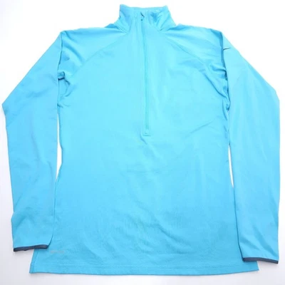 Camisa de combate Nike Pro para mujer talla grande Dri Fit 1/2 cremallera verde para correr  Foto 1 de 4