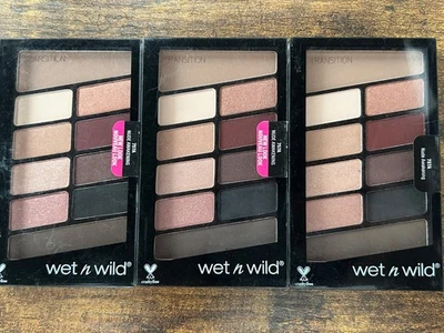 Wet N Wild Color Icon Eyeshadow 10 Pan Palette 757A Nude Awakening Sealed 3 Pack - Image 1 of 3