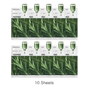 MEDIHEAL Tea Tree Essential Mask 10 Sheets – Soothing & Hydrating K-Beauty Care - Picture 1 of 2