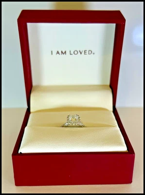 Новый: Helzberg принцесса огранки бриллиант обручальное кольцо GCAL .54 карата отличном - Изображение 1 из 4