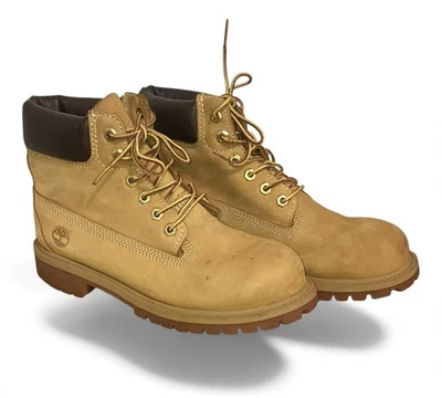 Timberland 12709 6” Wheat Nubuck Lace Up Waterproof Boots Youth Kids US Size 3 - Image 1 of 4