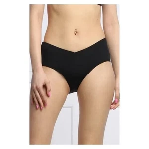 LAUREN Ralph Lauren Mid-Rise V-Cut Bikini Bottoms Size 4, Black #8003 - Picture 1 of 11