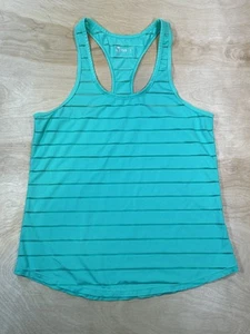 Zyia Active Top Damen klein grün transparent Streifen Havanna Racerback Tank Training - Bild 1 von 8