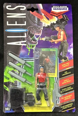 Figura de acción Aliens Space Marine Vásquez nueva sin usar, en caja Kenner Reino Unido 1992 Foto 1 de 4