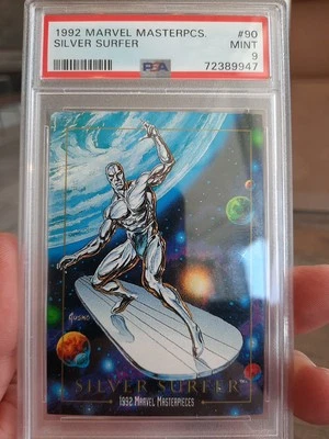 Silver Surfer PSA 9 1992 Marvel Masterpieces #90 MINT Base Fantastic Four 48 49 - Image 1 of 4