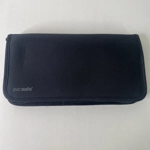 Pacsafe RFIDtec 50 RFID Blocking Compact Bi-Fold Wallet Black Credit Card Change - Picture 1 of 9