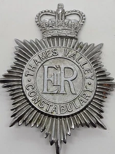 Antikes veraltetes England UK Thames Valley Constabulary Polizei Bobby Helm Abzeichen - Bild 1 von 9