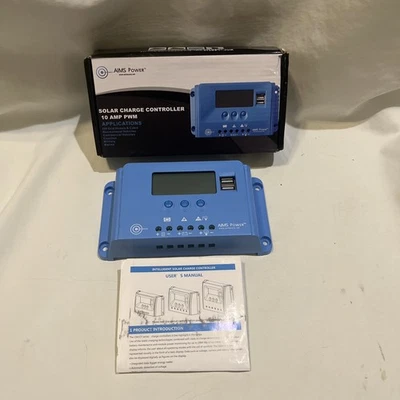 Controlador de carga solar Aims Power funciona con baterías de 12 y 24 voltios SCC10APWM Foto 1 de 4
