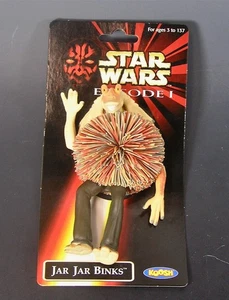 Vintage Star Wars "Episode I" KOOSH Jar Jar Binks Figur Hasbro 1999 Neu auf Karte - Bild 1 von 2