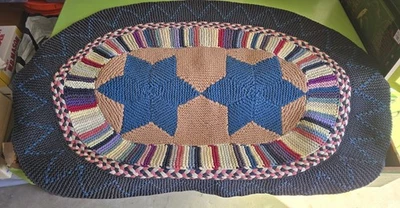 Alfombra Vintage Judy Boisson American Country Azul Estrella 2 Estrellas Multi 36" X 49" Foto 1 de 3