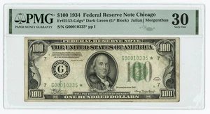 FR #2152Gdgs* $100 1934 Federal Reserve Note Chicago VF30 PMG 946782-27 - Picture 1 of 3
