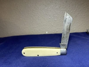 SCHRADE MADE IN USA WHITE COMPOSITION 175 SHEEPFOOT PRUNER FLORISTS KNIFE - Picture 1 of 12