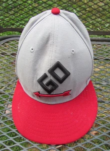 New Era 59Fifty Monopoly Pass Go Collect $200 Baseball Cap Hat Red Gray 7 1/4 - Picture 1 of 10