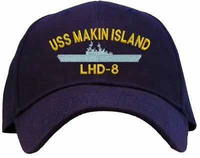 USS Makin Island LHD-8 Embroidered Baseball Cap - Available in 3 Colors - Изображение 1 из 2
