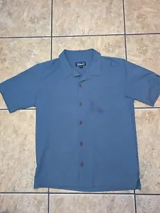 Patagonia Men's Stretch Planing Hybrid Shirt S Blue Lightweight Quick-Dry UPF - Picture 1 of 6