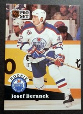 1991 PRO SET - Josef BERANEK - Edmonton Oilers ROOKIE Card