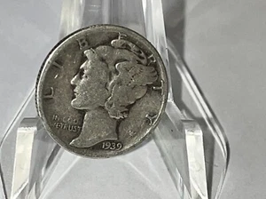 1939 d Mercury Silver Dime VG - Picture 1 of 2