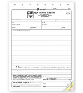 500 formularios de aceptación de propuestas de negocios 3 partes NEBS Deluxe No. 118 - Imagen 1 de 1