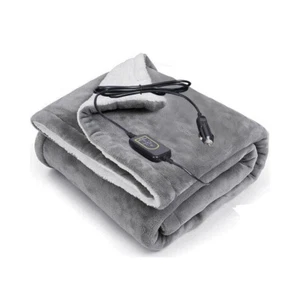 12V Heated Fleece Car Blanket With Controller For Timer & Heat Levels - Picture 1 of 74