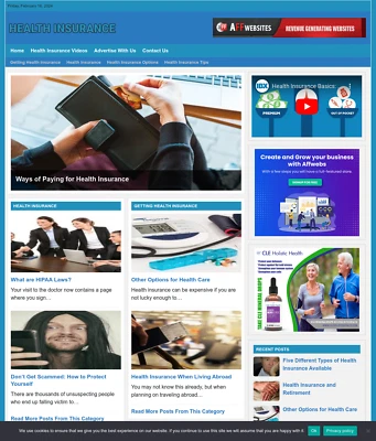 Health Insurance Website Business For Sale: Ready-to-Launch Free Installation - Image 1 of 3