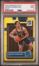 2022 Donruss Optic Andrew Nembhard Gold Prizm 10/10 Rated Rookie PSA 9 #230 RC