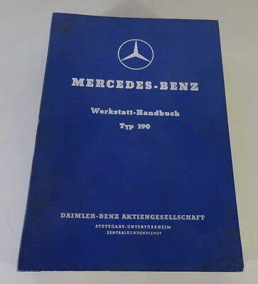 Manual de taller Mercedes Benz 190 Ponton W121 + R121 190 SL, original de 1957 Foto 1 de 4
