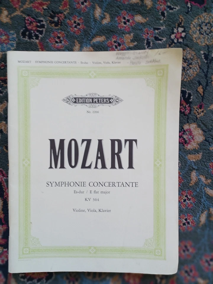 Mozart: Symphonie Concertante in E-flat Major - Violin, Viola, Klavier - Image 1 of 2