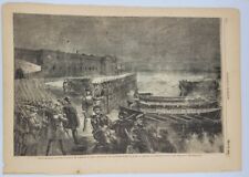 Fort Pickens Florida 1861 vintage print  Reinforcement by Company A