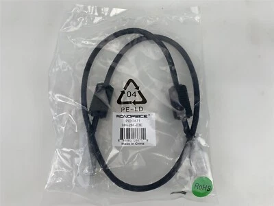 New Monoprice 3ft Enhanced High Speed HDMI 2.0 Cable HH-28F-03E w/ Free Shipping - Image 1 of 4