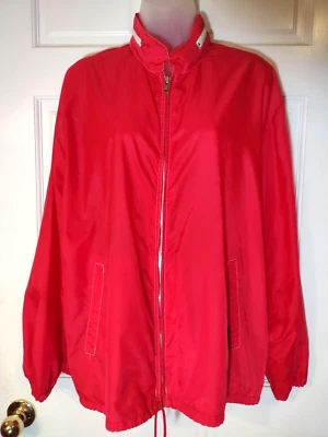 Verdadera Chaqueta De Colección Años 70 Marca "Rompevientos" Nylon Roja Cremallera Metal Capucha Oculta Foto 1 de 4
