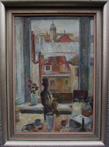 Erik G:son Hallström 1905-1992, "ventana de estudio", hacia 1950 - Imagen 1 de 9