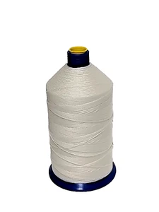 Professional 32oz Heavy-Duty Bonded Polyester Sewing Thread - White, 415/T-410 - Picture 1 of 3