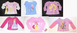 Disney Toddler Girls Long Sleeve T-Shirts Various Princesses and Sizes NWT - Picture 1 of 1