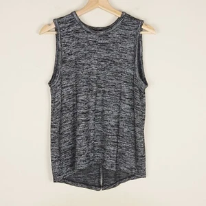 Rag & Bone Jeans Nicole Knit Split Black Heather Tank Womens Sz S - Picture 1 of 4
