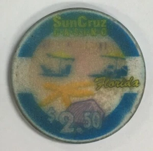 Sun Cruz Casino Florida $2.50 Poker Chip - Picture 1 of 3