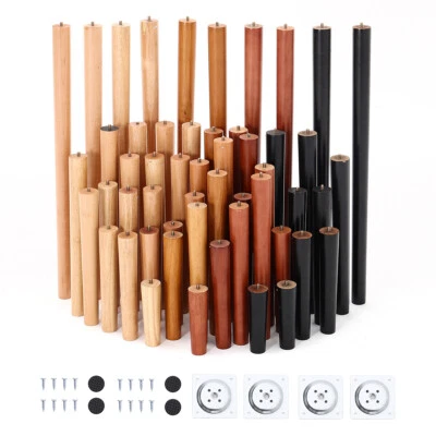 4x Tapered Wooden Furniture Feet Table Chair Legs DIY Furniture Replacement Legs - Image 1 of 4