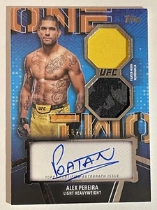 2024 Topps UFC Knockout Alex Pereira 1-2 Combo On Card Auto Relic /199 - Picture 1 of 2
