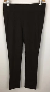 Dressbarn Dark Brown Legging Pants Ponte Knit Size L  - Picture 1 of 4