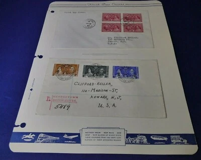  Set of 2 King George VI Coronation Covers from 1937 * Canada & British Guiana  - Image 1 of 4