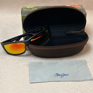 Maui Jim black frame red film sunglasses polarized lens P443-10M - Picture 1 of 6