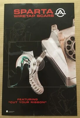 At the Drive in SPARTA Rare 2002 PROMO POSTER 4 Wiretap CD 11x17 NEVER DISPLAY - Image 1 of 3