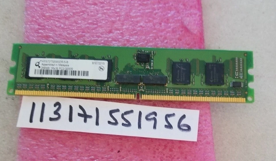 256MB 1Rx16 PC2-3200R CL3 DDR2-400 1.8V 240PIN RDIMM RANGO ÚNICO 32X16  Foto 1 de 1