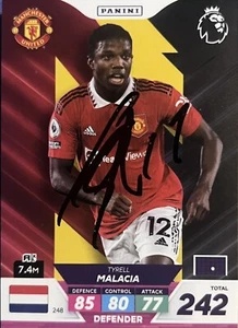 Tarjeta firmada Panini Adrenalyn XL PLUS 2023 Tyrell Malcia Manchester United - Imagen 1 de 1