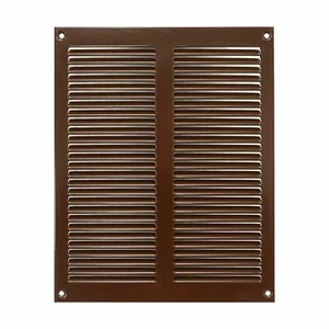Marron Métal Aération Grille 200mm x 250mm Avec Mouche Écran Plat Louvre Duct De - Imagen 1 de 2